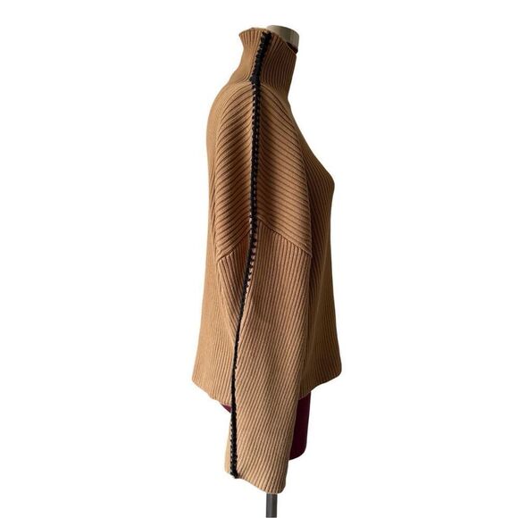 Rag & Bone Ingrid Turtleneck WHIPSTITCH  Sweater size M Tan Organic Cotton - Picture 11 of 11